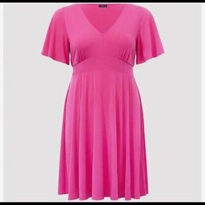 Torrid Hot Pink Skater Dress